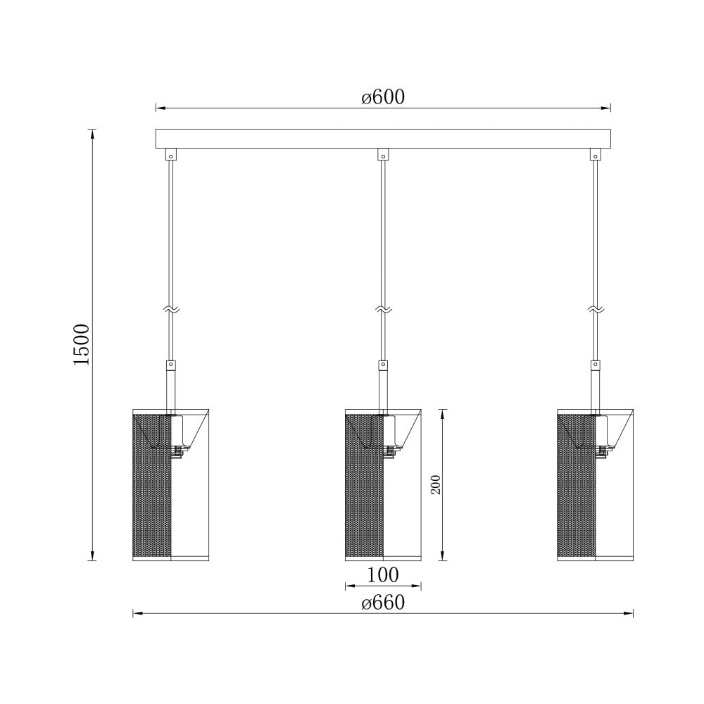 Lustra BR-BV03-00021, 3xE14, neagra, IP20, Braytron