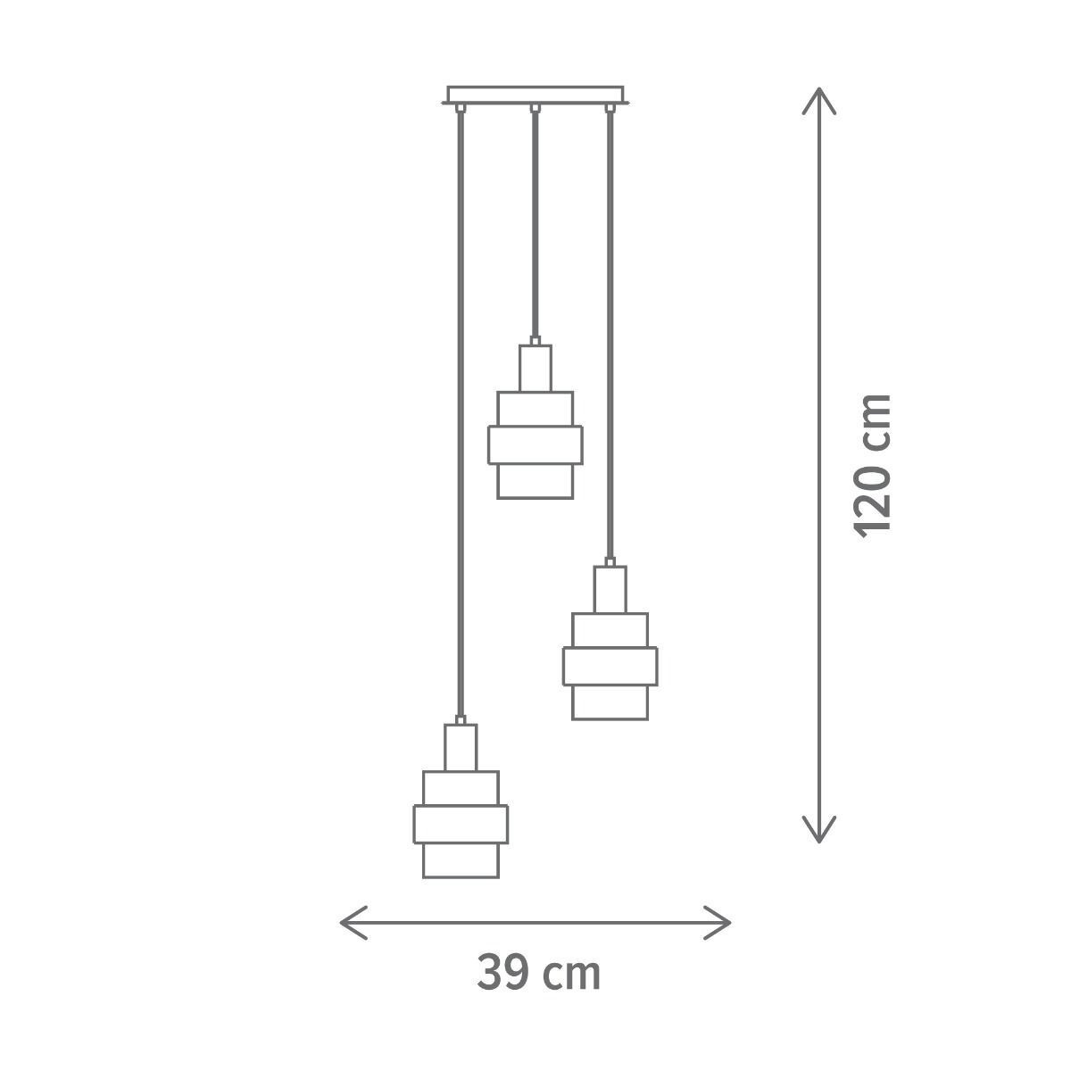 Lustra Glamy SP3, 3xE27, aurie, Klausen