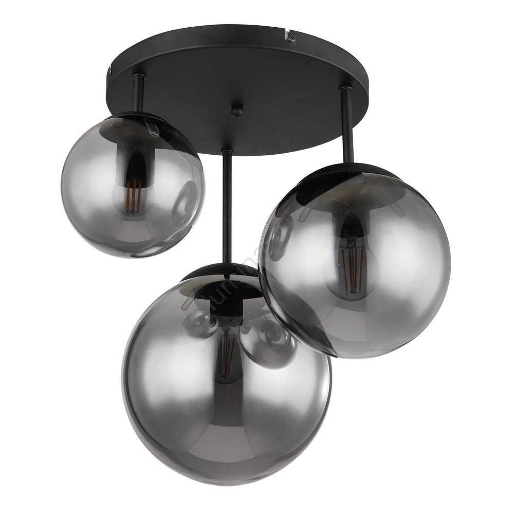 Lustra Joel 1581-3DRS, 3xE27, IP20, negru+gri, Globo Lighting - 2 | YEO