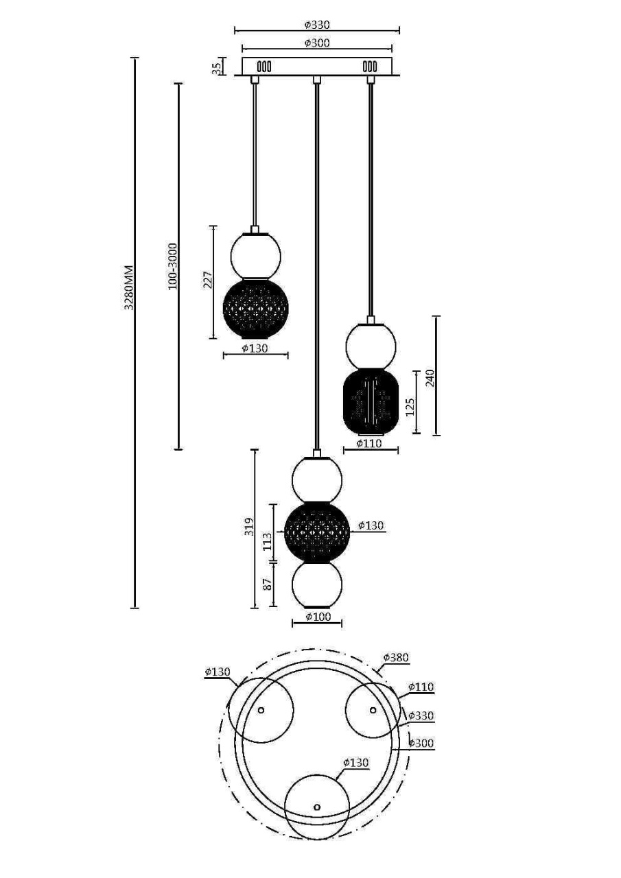 Lustra LED Drop MOD273PL-L33CH3K, 33W, 4000lm, lumina cald, IP20, crom, Maytoni - 2 | YEO