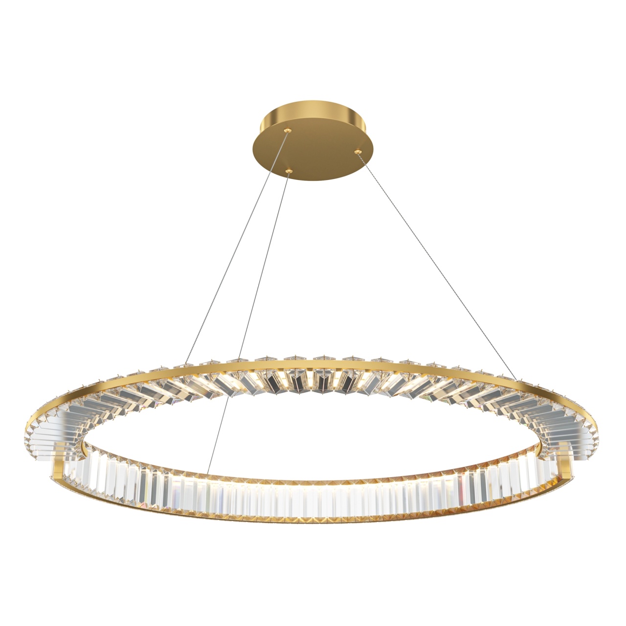 Lustra LED Krone P097PL-L45G4K, 45W, 3000lm, lumina neutra, IP20, aurie+transparenta, Maytoni - 1 | YEO