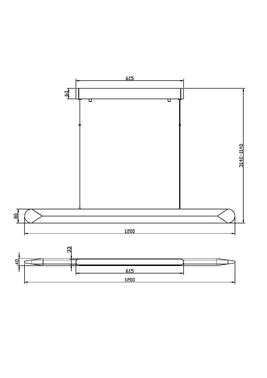 Lustra LED Motion MOD276PL-L40B3K, dimabila, 40W, 2000lm, lumina calda, IP20, neagra, Maytoni - imagine 5
