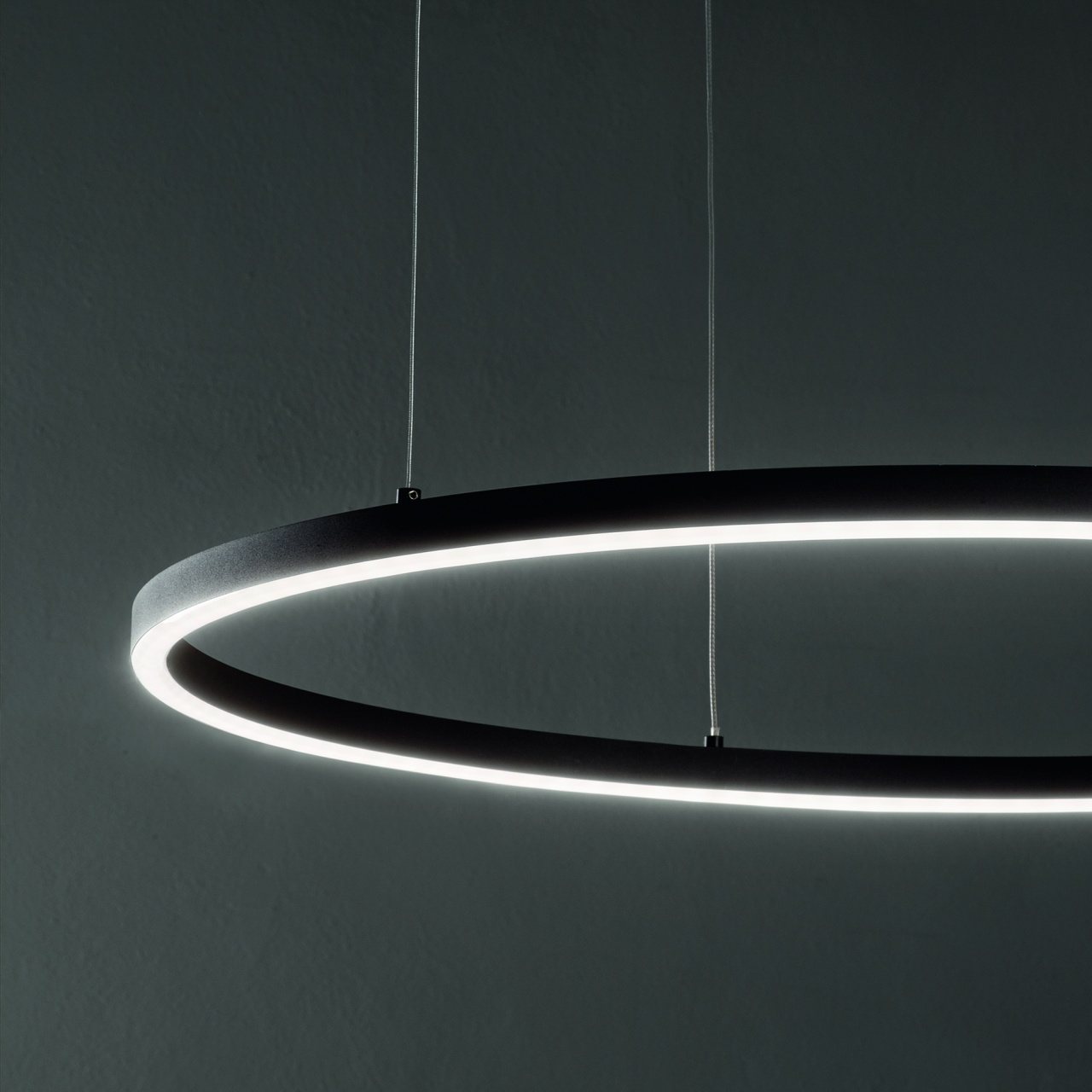 Lustra LED Oracle Slim rotunda D090, 53W, 2470lm, lumina neutra (4000 K), IP20, neagra, Ideal Lux - imagine 3