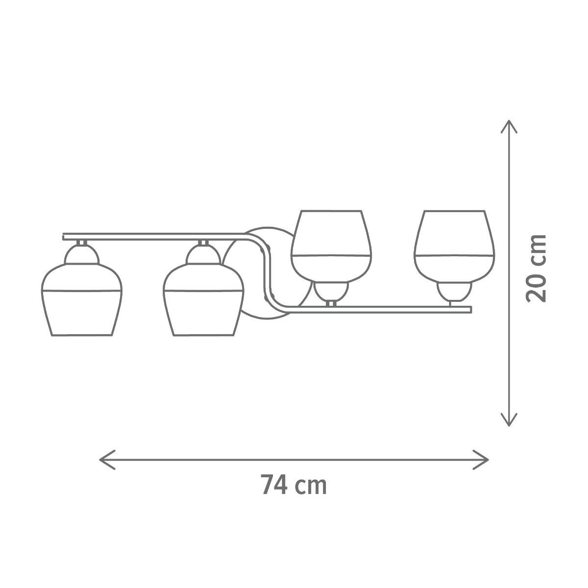 Lustra Matty PL4, 4xE27, neagra, Klausen