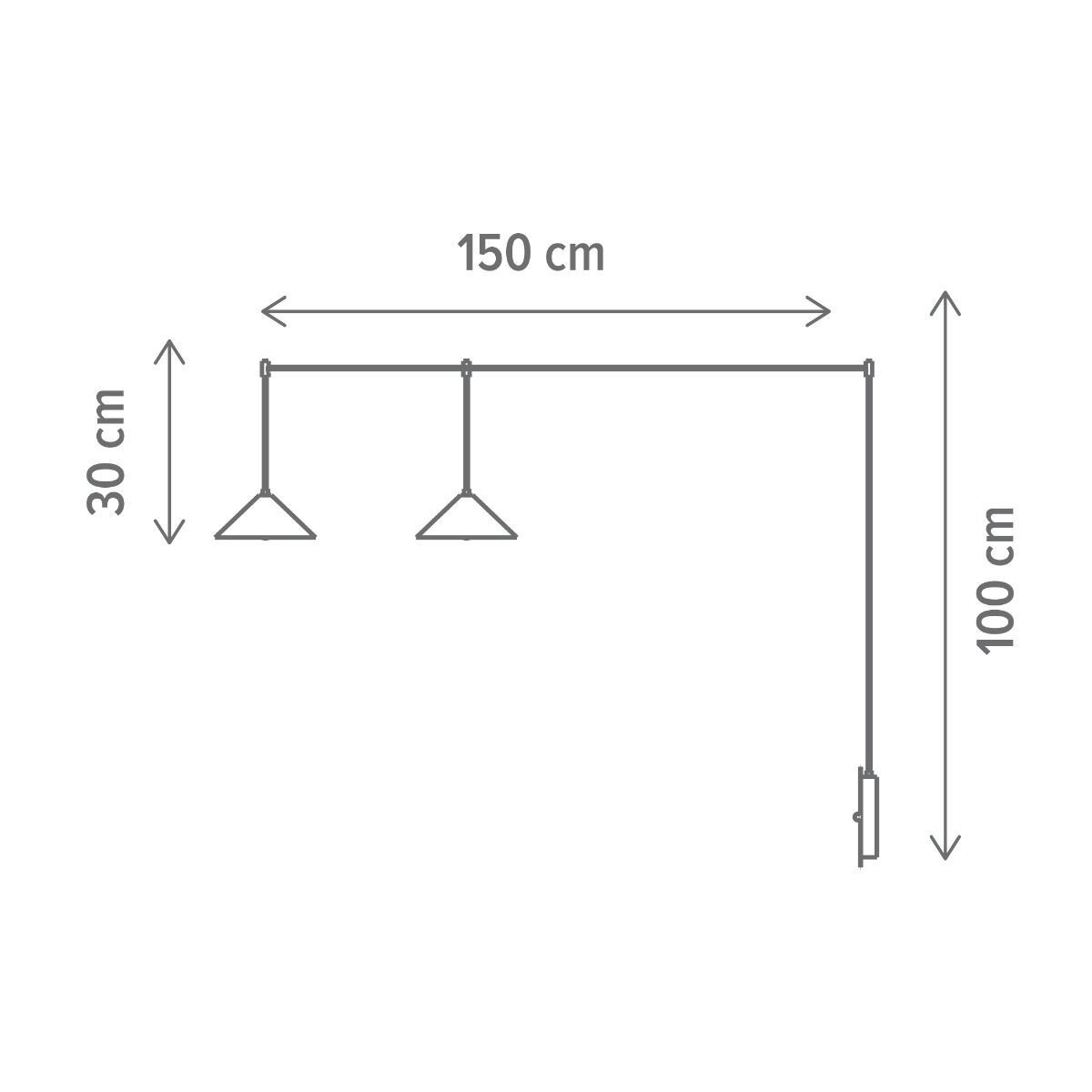 Lustra Spread 2W, 2xE27, alba, Klausen