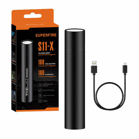 Mini lanternă Supfire S11-X,1100lm, USB