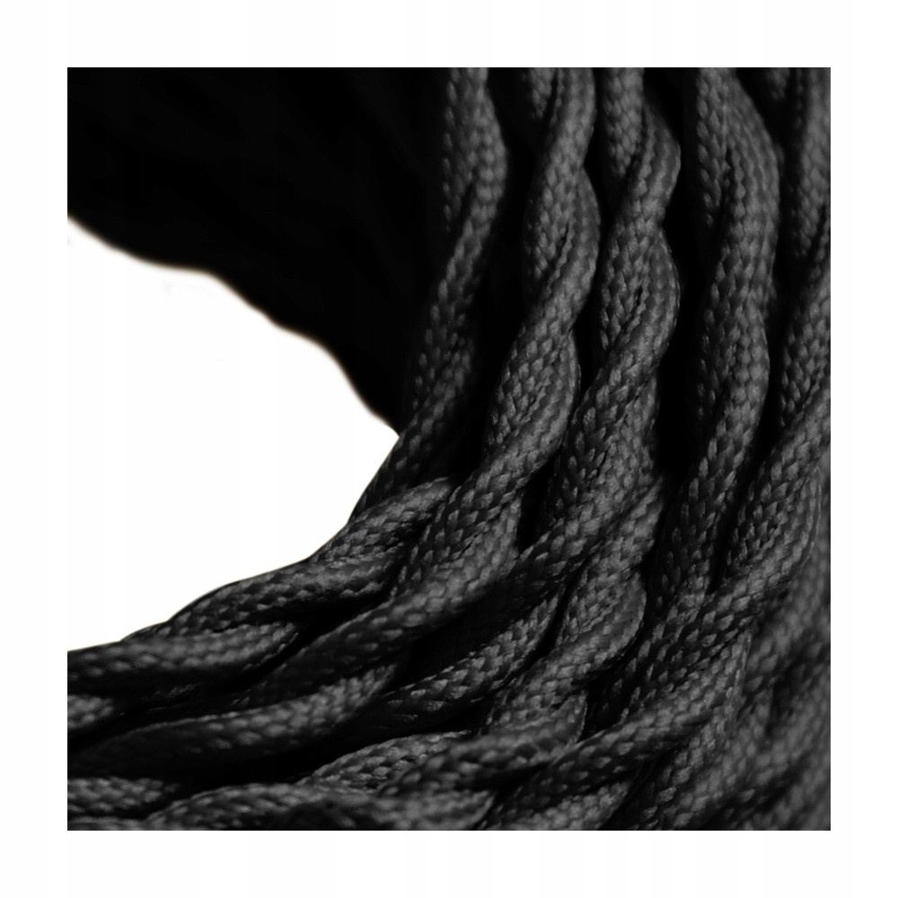 Pachet 5m Cablu Textil Rasucit Negru 2x0,75 - 2 | YEO
