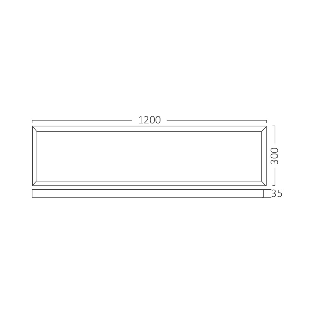 Panou led 50W 1200x300, montaj aplicat, temperatura de culoare ajustabila(3000-6500K), alb, Braytron - 2 | YEO