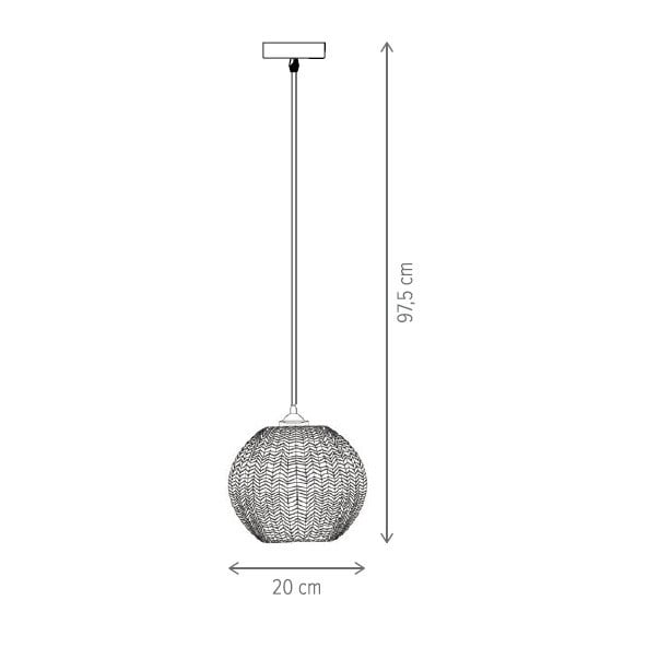 Pendul Azzuro KL111081, 1xE27, ambra+auriu, IP20, Klausen - 1 | YEO