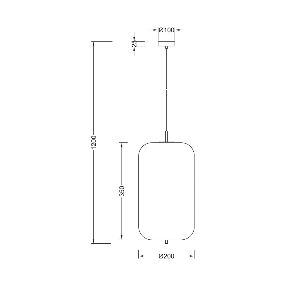 Pendul Braytron BR-BV01-00101, 1xE27, negru+alb - 3 | YEO