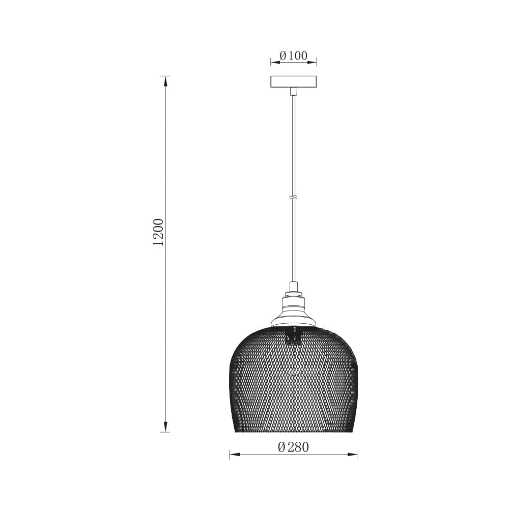 Pendul Braytron BR-BV03-00060, 1xE27, negru