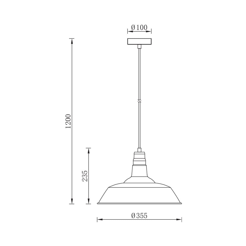 Pendul Braytron BR-BV05-00022, 1xE27, negru - 3 | YEO