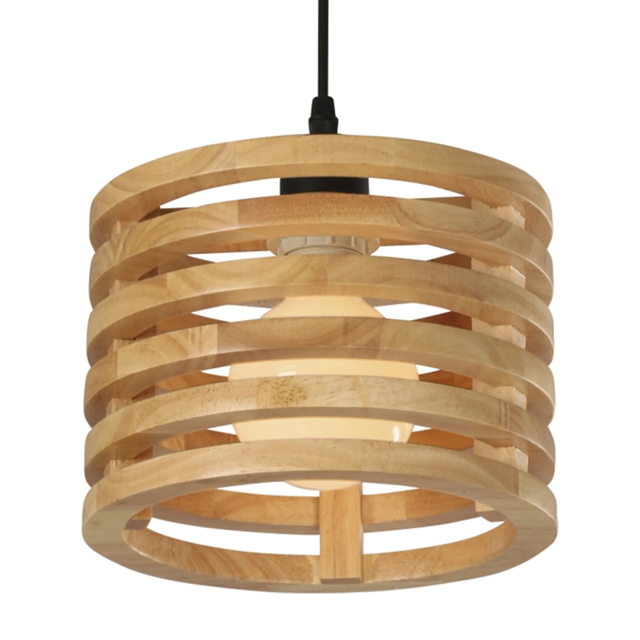 Pendul Corvus KL6370, 1xE27, lemn natur + negru, metal + lemn, stil vintage, Klausen - imagine 3