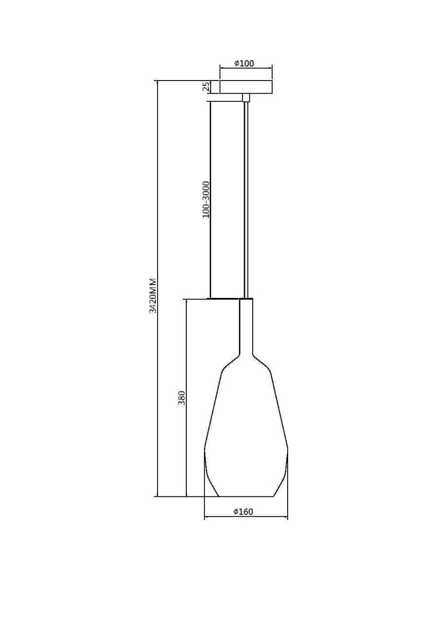 Pendul Duality MOD271PL-01B7, 1xE27, negru+auriu, IP20, Maytoni - 3 | YEO