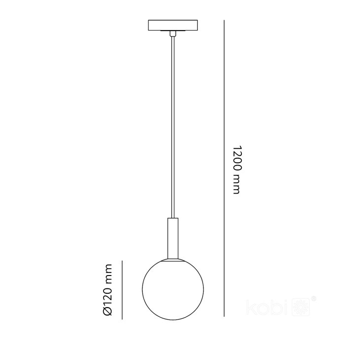 Pendul Kobi Globe, 1xG9, alb+auriu, IP20 - 1 | YEO