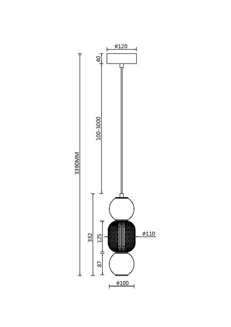 Pendul LED Drop MOD273PL-L16CH3K, 16W, 2000lm, lumina cald, IP20, crom, Maytoni - 2 | YEO