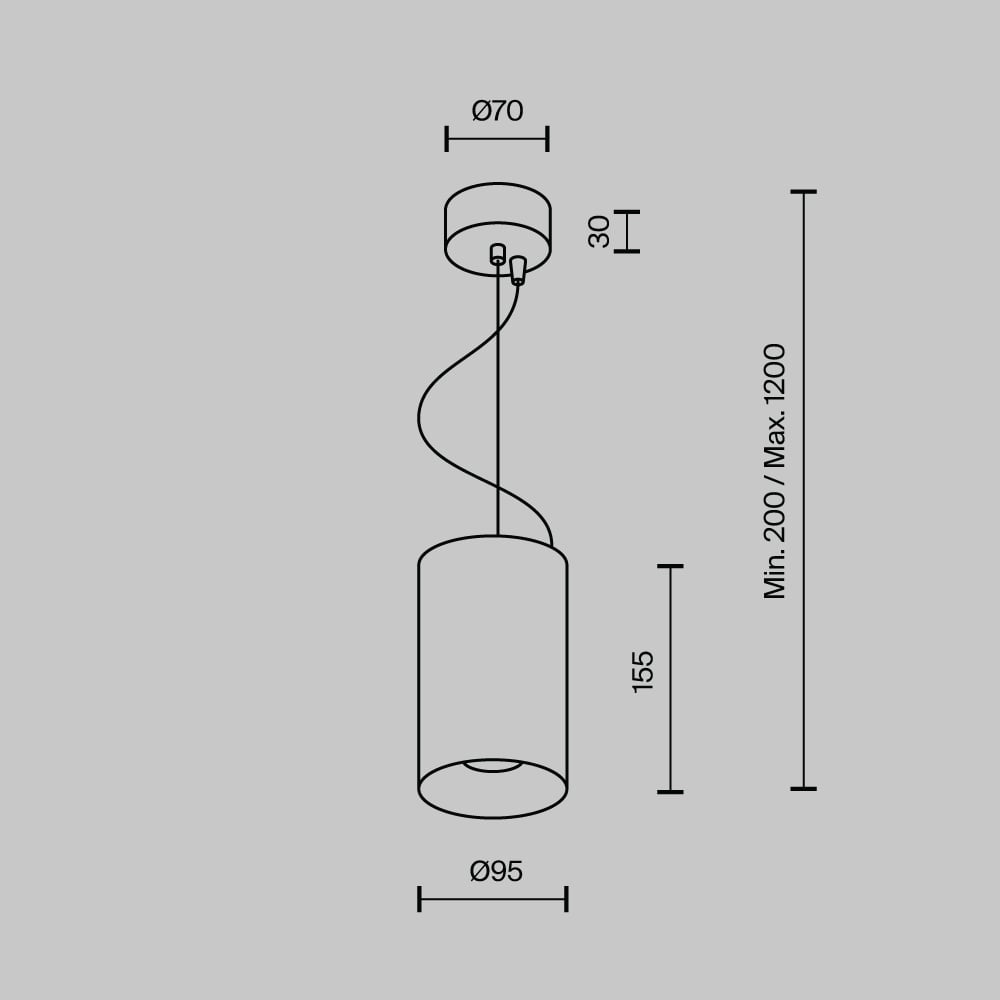 Pendul LED Efir P089PL-25W3K-W, 25W, 2180lm, lumina calda, IP20, alb+negru, Maytoni