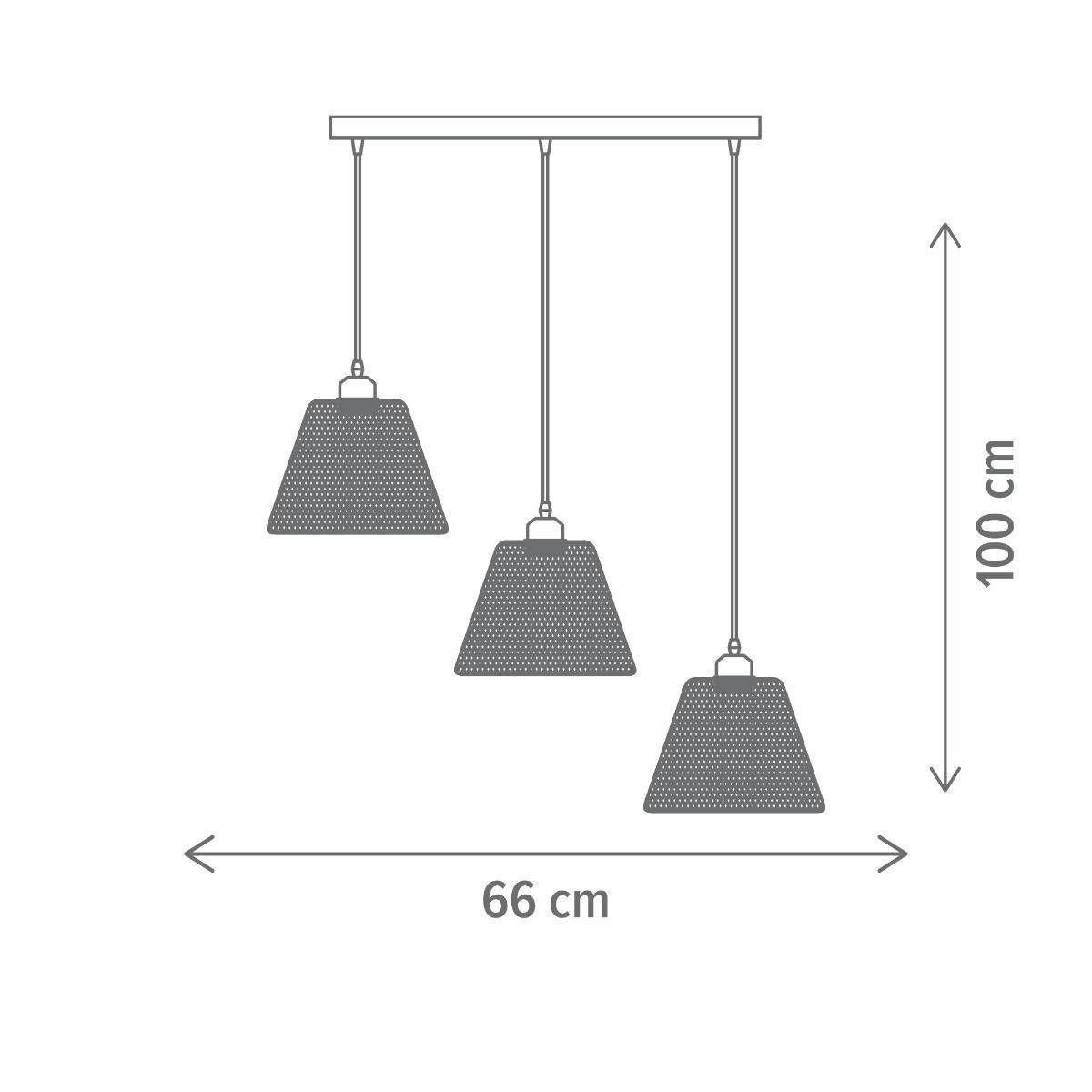 Pendul Loana SP3 B, 3xE27, negru, Klausen