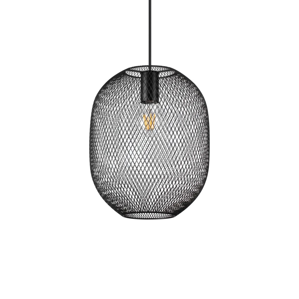 Pendul Net D24, 1xE27, IP20, negru, Ideal Lux