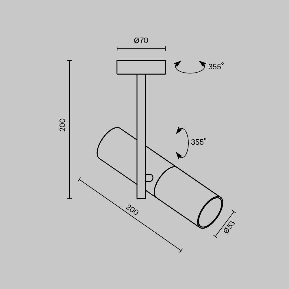 Plafoniera Elti C020CL-01W, 1xGU10, alba, IP20, Maytoni