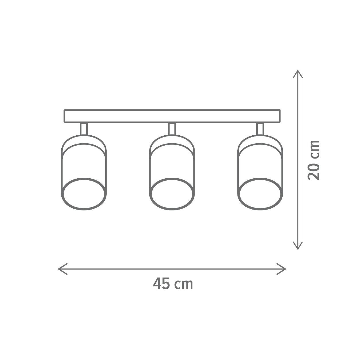 Plafoniera Hazy PL3, 3xE27, fumurie, Klausen