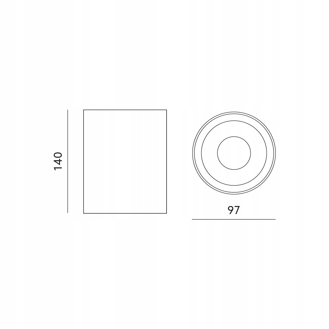 Plafoniera KIVI, Dulie GU10, Neagra+Auriu, IP20 - 4 | YEO