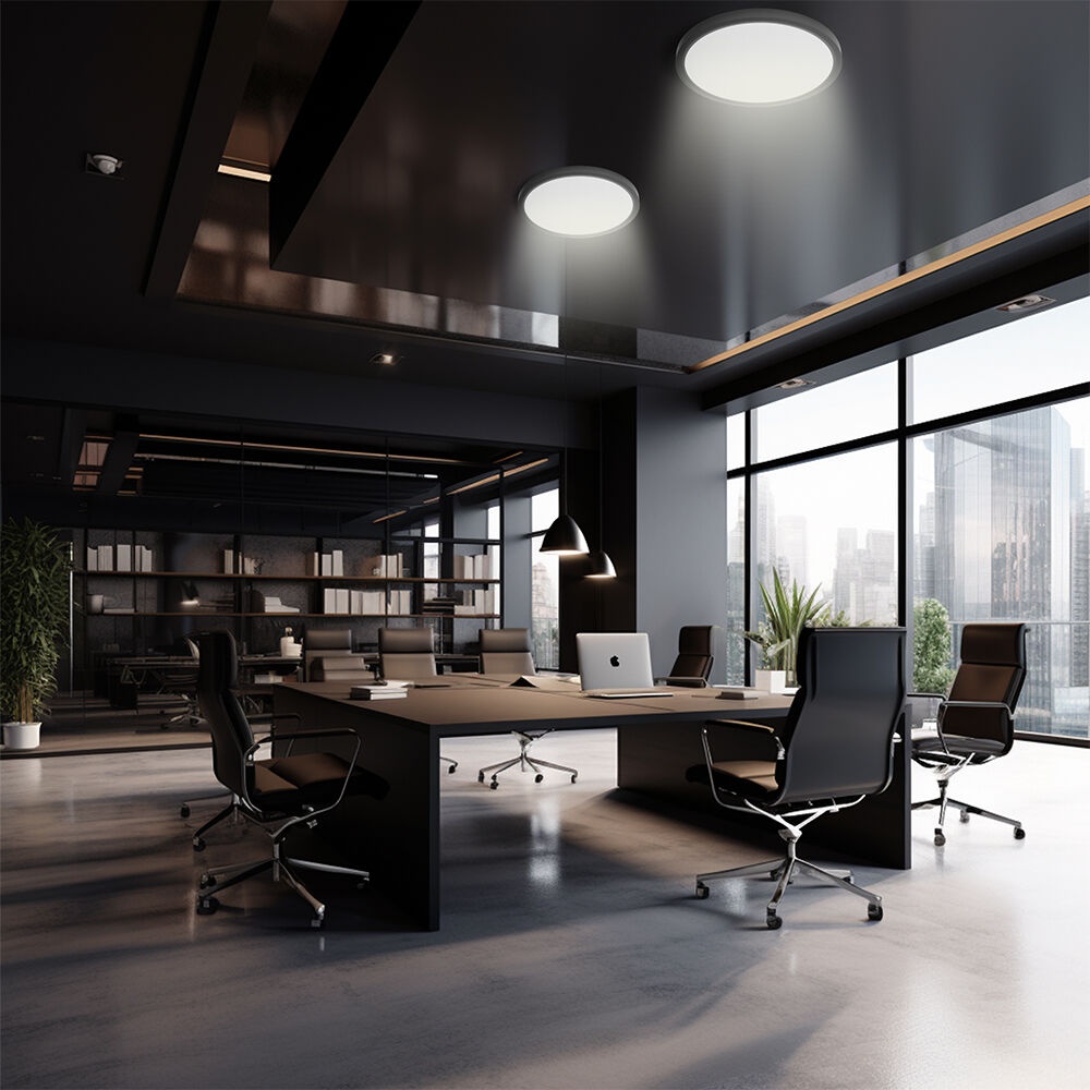 Plafoniera LED Jade 36W, lumina calda/neutra/rece, neagra, IP40, Braytron - imagine 2