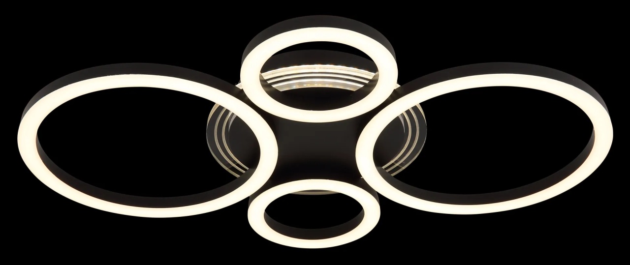 Plafoniera LED rotunda Globo Lighting 40W, 2500 lm, 3CCT (2700/4500/6500K), IP20, negru/opal - imagine 10