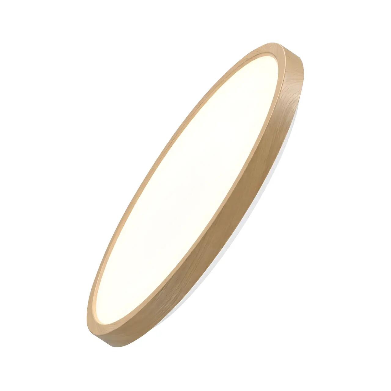 Plafoniera LED rotunda Jade 20W, 1600 lm, lumina calda/neutra/rece, IP40, imitatie lemn, Braytron