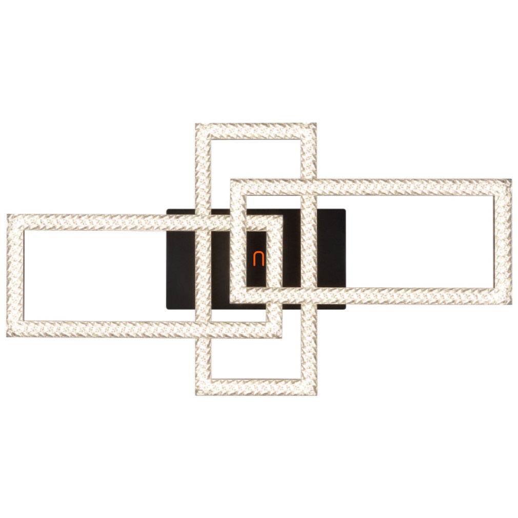 Plafoniera LED Sapena, 24W, 1950lm, lumina neutra (4000K), IP20, neagra/transparenta/cristale, Globo Lighting - 2 | YEO