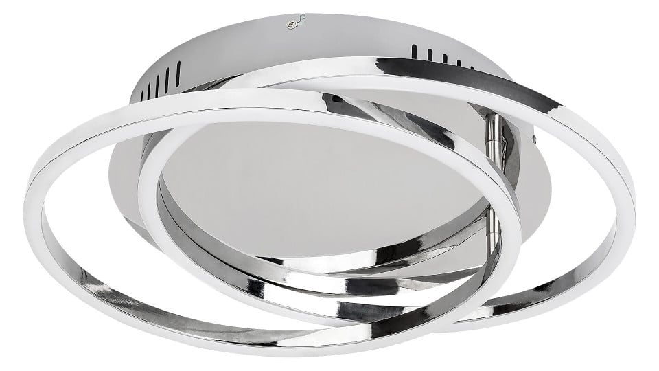 Plafoniera LED Selena 2184-RAB, cu telecomanda, 30W, 2400lm, lumina neutra, IP20, crom, Rabalux