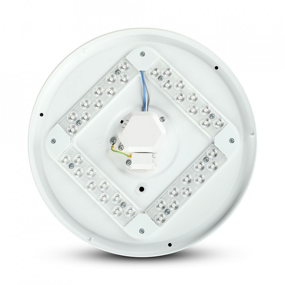 Plafoniera LED VT-7605, 18W, 1080lm, lumina calda+neutra+rece, IP20, alba, V-TAC