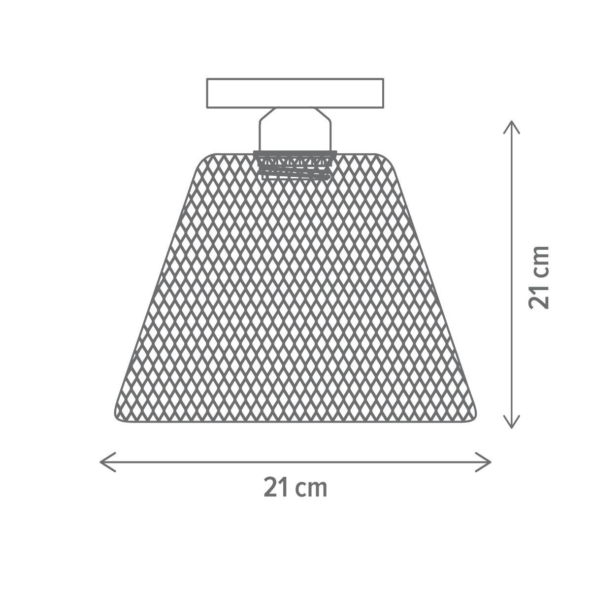 Plafoniera Loana PL1 B, E27, neagra, Klausen