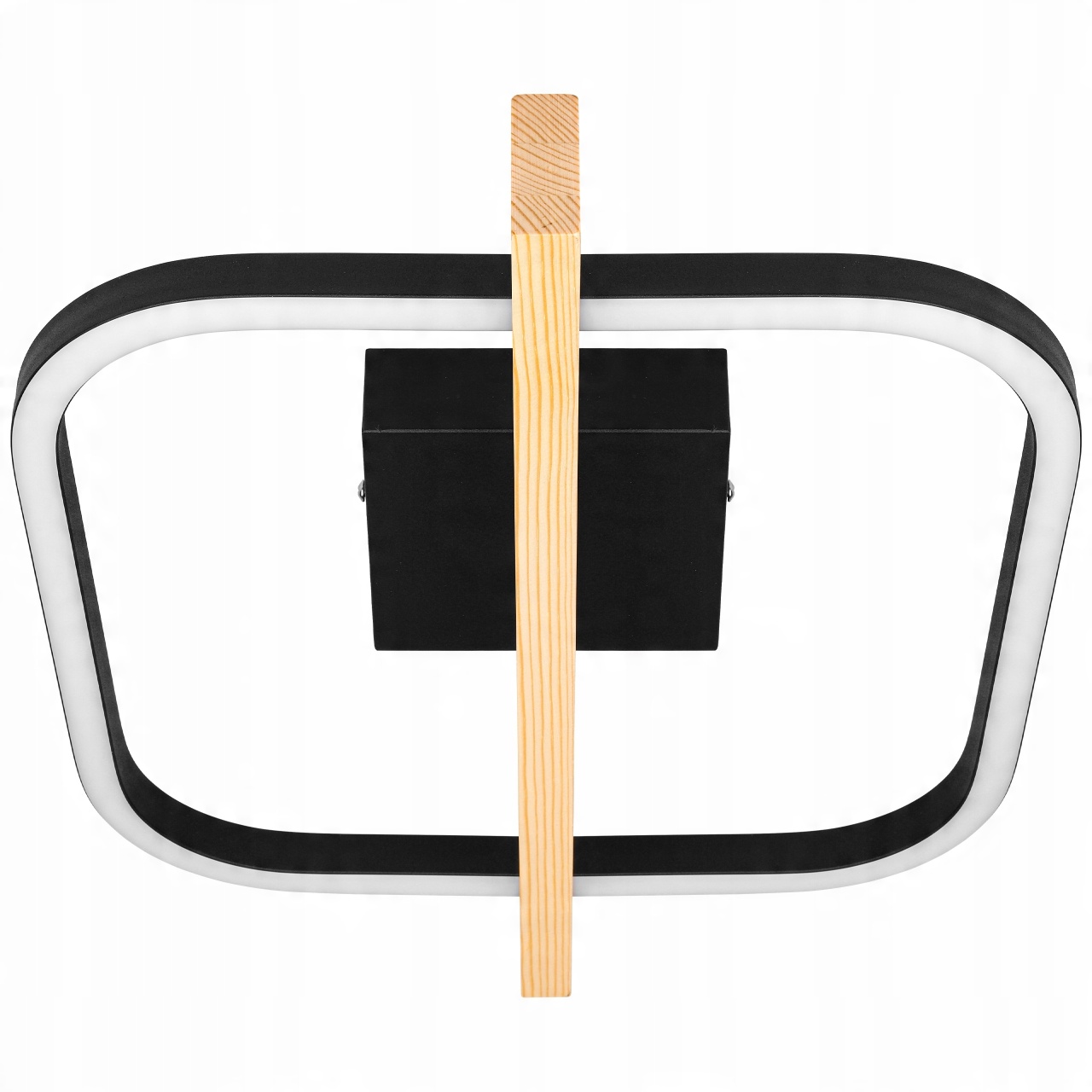 Plafoniera Privio, 16W, lumina neutra (4000 K), 1500lm, 42x33cm, neagra/alba, Masterled