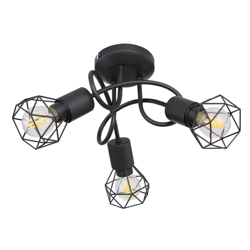 Plafoniera Xara 54802S-3D, 3xE14, neagra, IP20, Globo Lighting - 3 | YEO