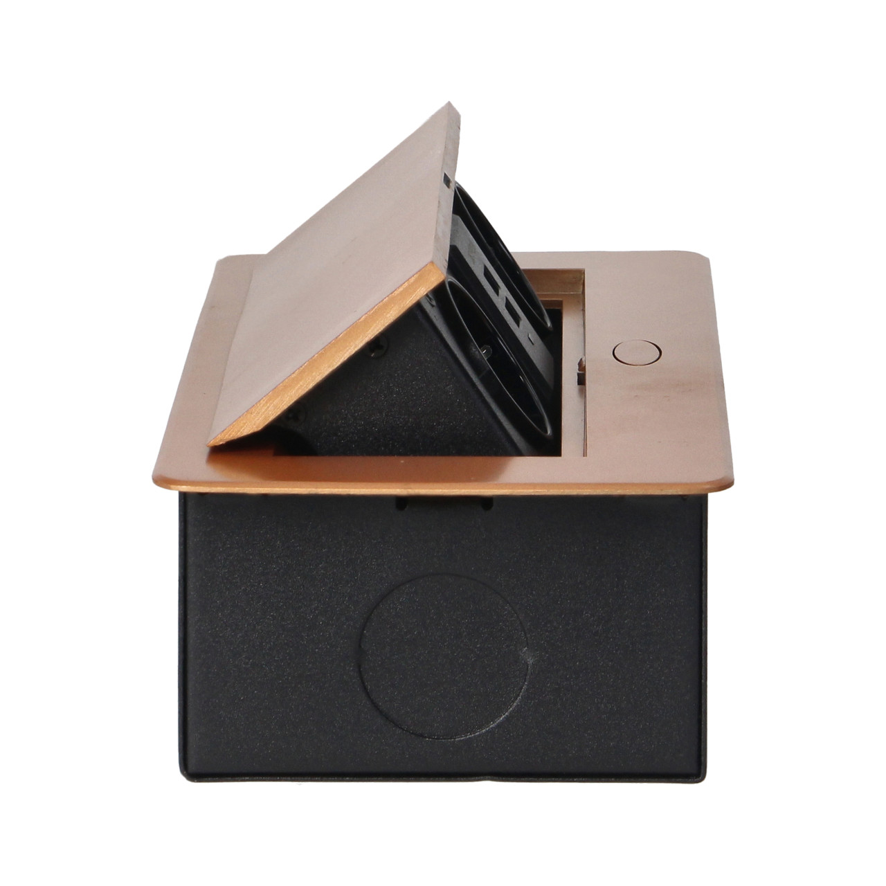 Priza incastrabila dreptunghiulara, 2 prize scuko + 2 USB 5V 2.1A, fara cablu, auriu, Orno - 2 | YEO