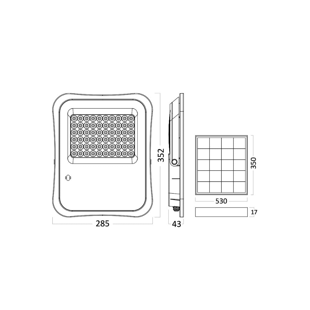 Reflector LED cu panou solar, 300W, 2600 lm, lumina rece (6500K), dimabil, cu telecomanda, Braytron