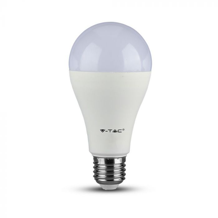 Set 3 becuri LED V-TAC, 8.5W(60W), A60, E27, 806 lm, lumina calda (3000K), clasa energetica F