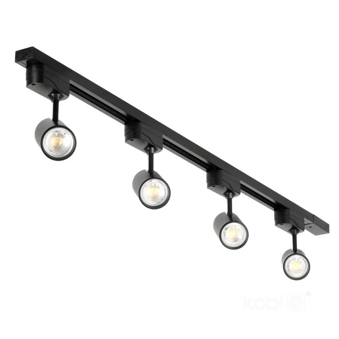 Set sina NEXTRACK GO Kobi 1m, 4 spoturi GU10, negru, 230V, fara bec