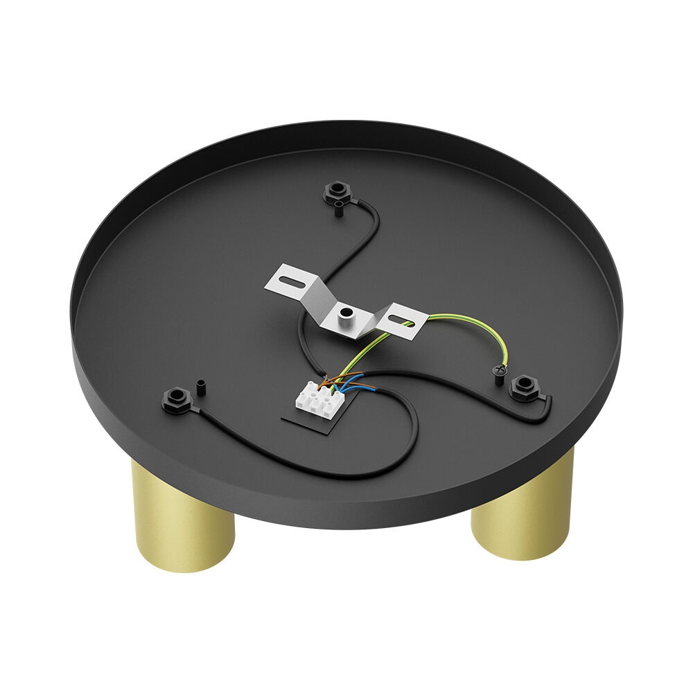 Spot aplicat GU10 triplu rotund Beta, aluminiu, auriu, IP20, Braytron - imagine 5