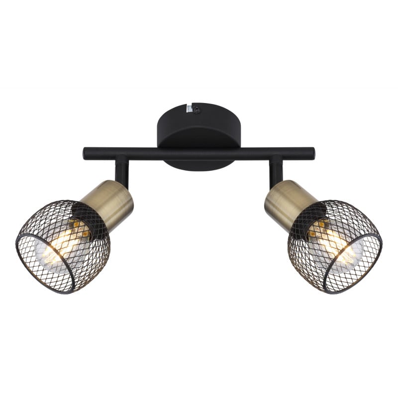 Spot Fiastra 54028-2, 2xE14, negru+bronz, IP20, Globo Lighting - 3 | YEO