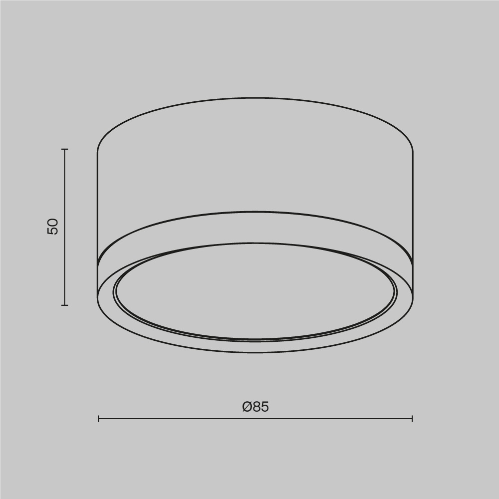 Spot Hoop C086CL-GX53-SRD-BG, 1xGX53, negru+auriu, IP20, Maytoni