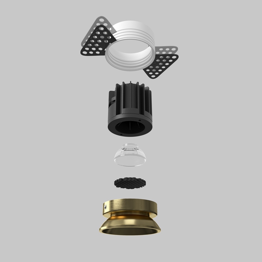 Spot incastrat Round, 7W, lumina calda (3000K), alama, Maytoni - imagine 4