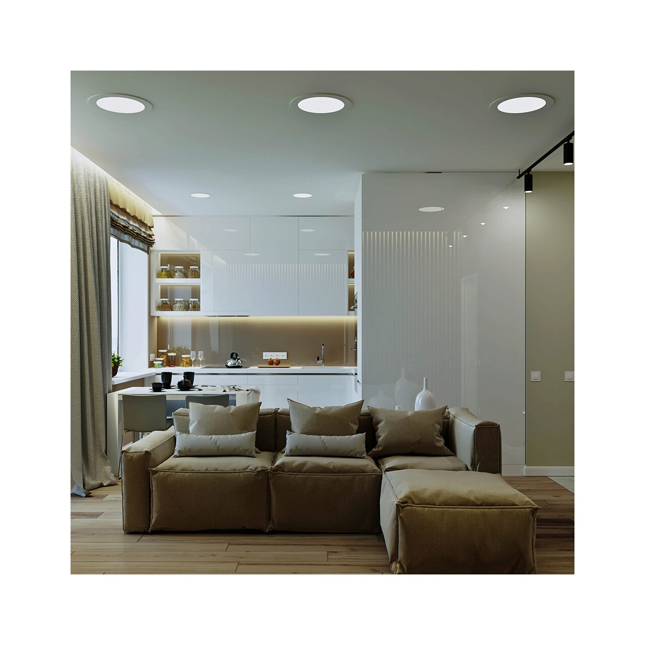 Spot LED 6W Incastrat, Rotund, Braytron, 350lm, Lumina Rece (6500K), Alb - imagine 2