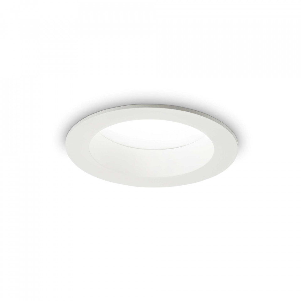 Spot LED Basic Fi Wide 193403, 10W, 1100lm, lumina neutra, IP20, alb, Ideal Lux