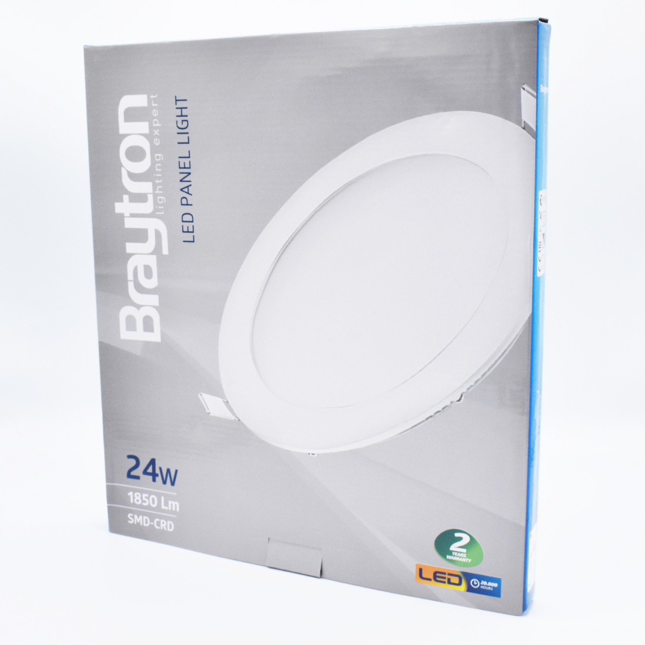 Spot LED BR-BP01-32410, rotund, incastrat 24W, 1850lm, lumina neutra, IP20, alb, Braytron