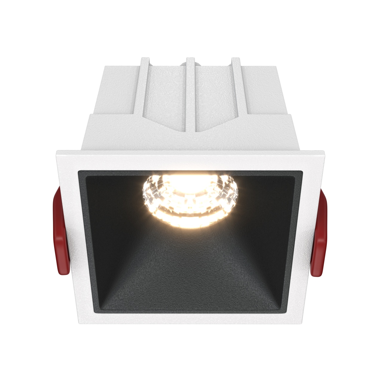 Spot LED incastrat Maytoni DL043-01-10W3K-D-SQ-WB, 10W, 450lm, 3000K, IP20, alb-negru, dimabil