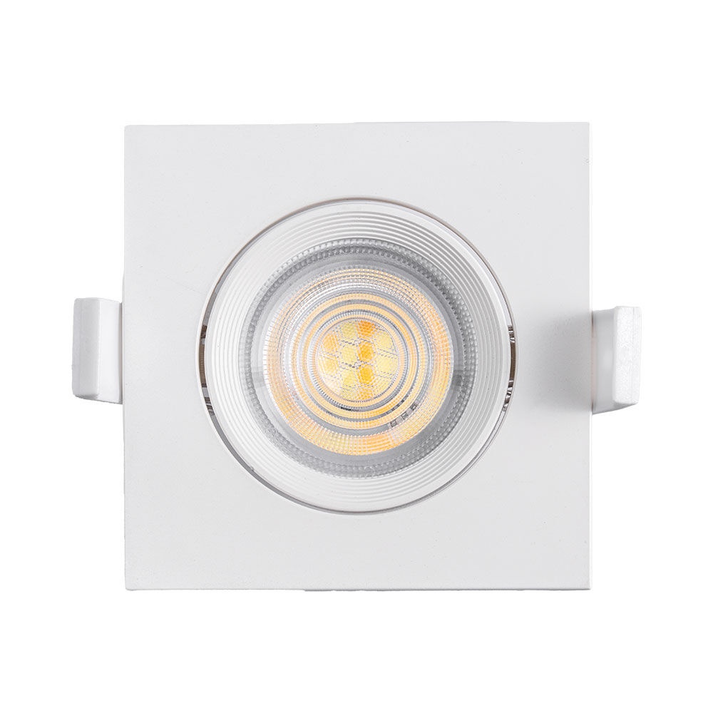 Spot LED incastrat patrat 5W, 400lm, lumina neutra (4000 K), IP20, alb, Braytron - imagine 3
