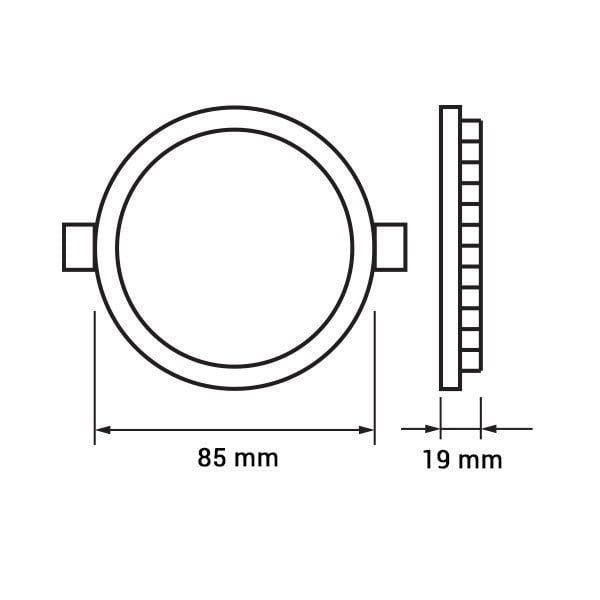 Spot LED OP2431, rotund, incastrat, 3W, 150lm, lumina rece, IP20, alb, Optonica - 1 | YEO