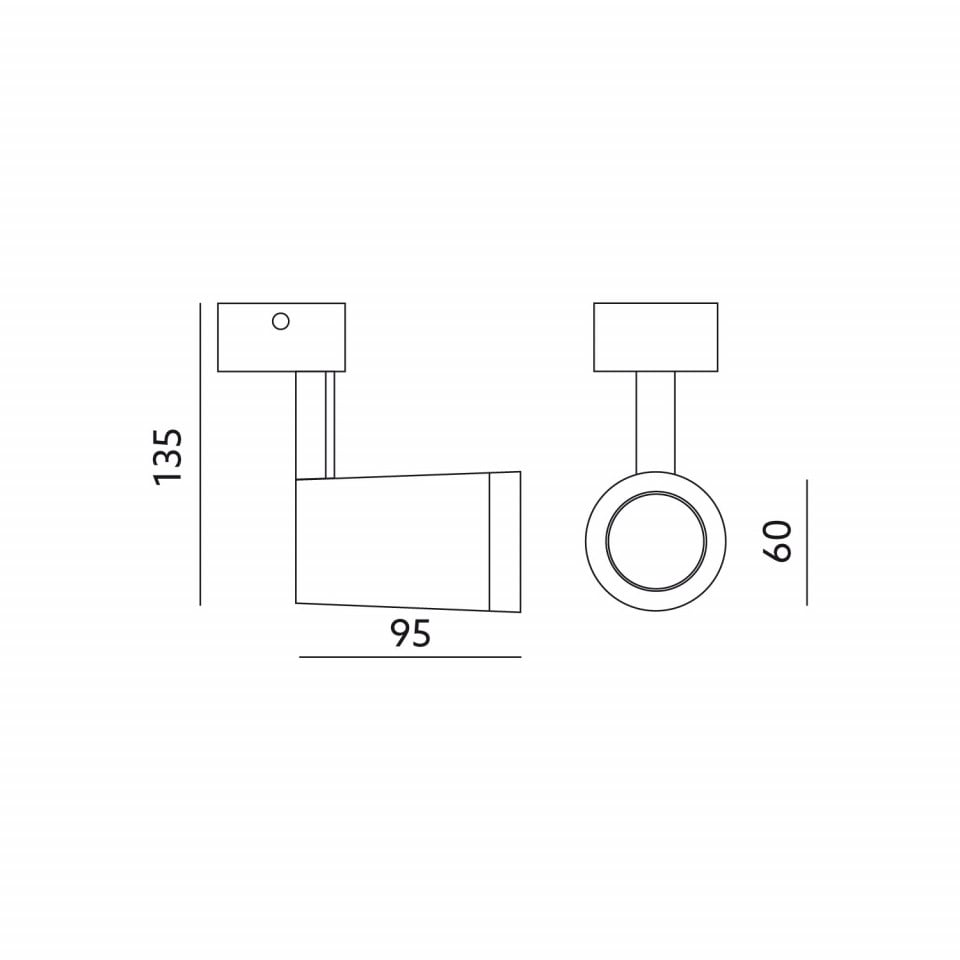 Spot Nuuk, orientabil, 1xGU10, alb, IP20, Kobi - 1 | YEO